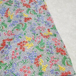 Zara Black White Sleeveless Colorful Cottagecore Floral‎ A Line Dress Women M